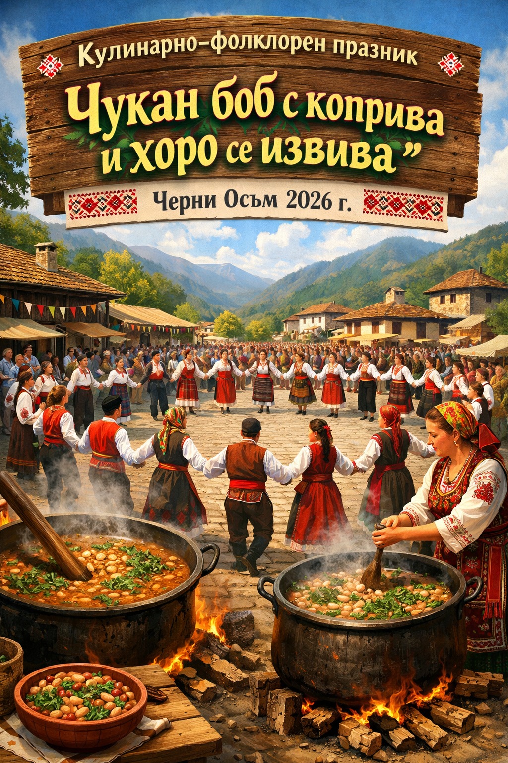 Празник на чукания боб с коприва и хоро се извива